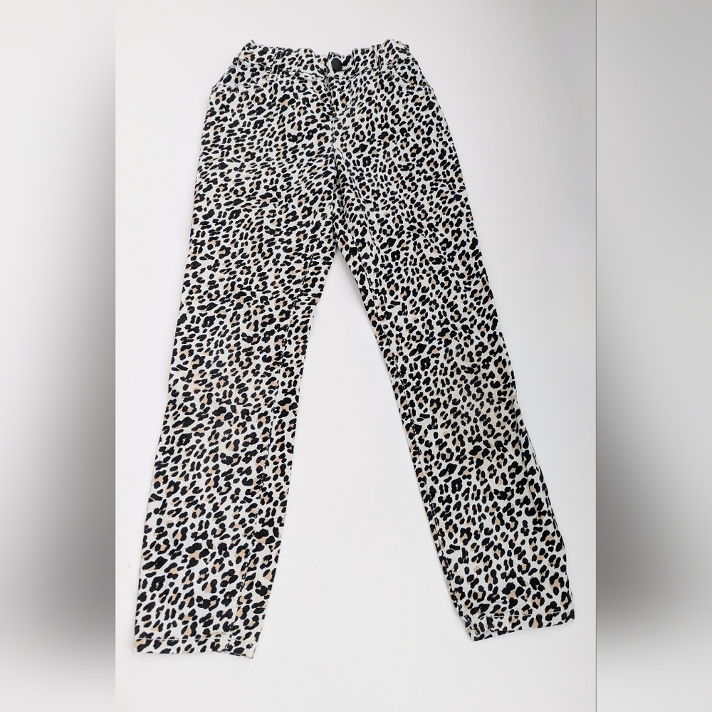 Children's Place Girls' (Size 8) Animal/Leopard Print Pants w/Adjustable Waist